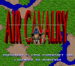 Air Cavalry (USA) Title Screen